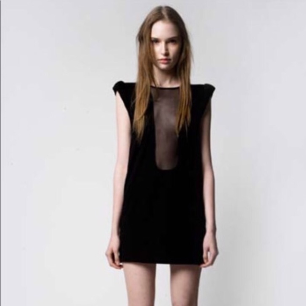 Stolen Girlfriends Club Black Mini Mesh Dress
